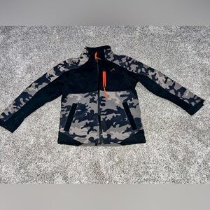 Vertical ‘9 camouflage boys zipper jacket